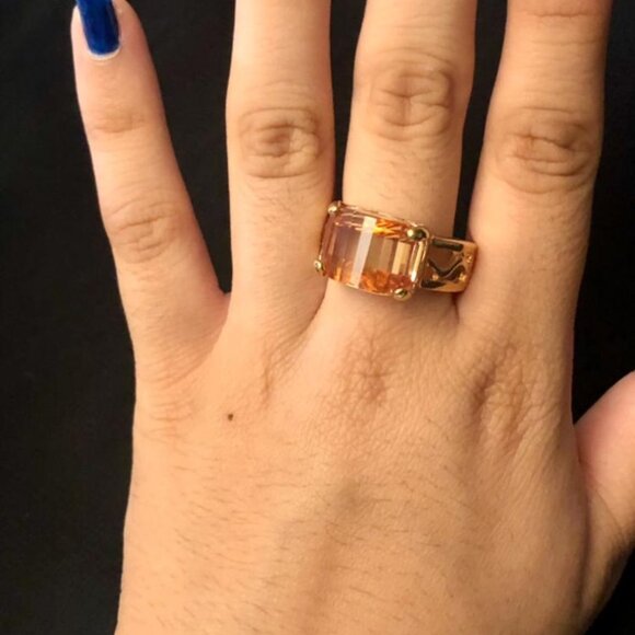 Jewel Design Rhodium Plated Ring - Picture 3 of 3